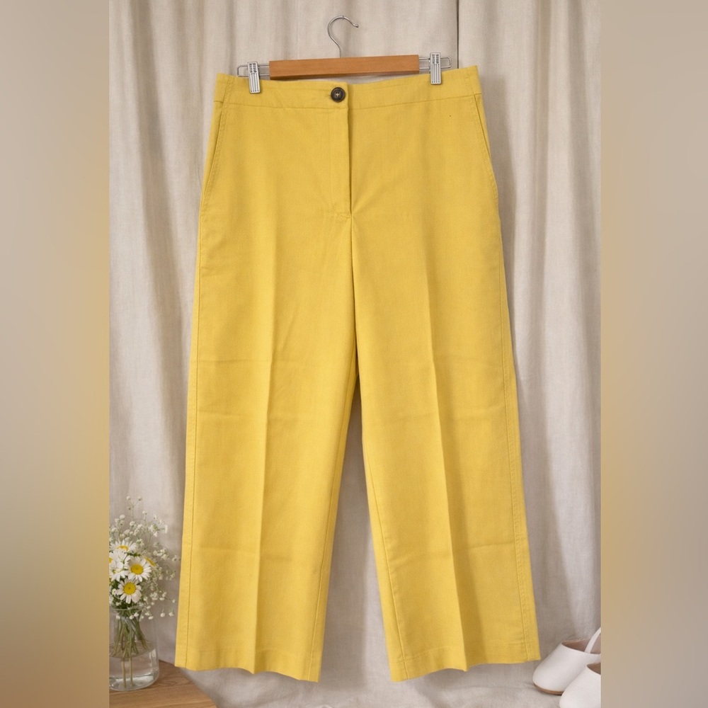 Yellow Cropped Pants - Petite